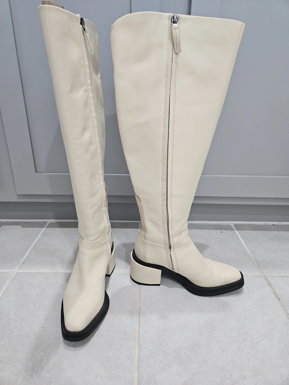 Women's Franco Sarto Knee-High Leather Boots